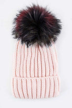 Load image into Gallery viewer, Mix Color EMMEZ Large Fur Pom Beanie