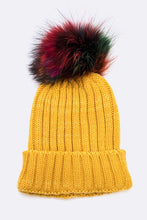 Load image into Gallery viewer, Mix Color EMMEZ Large Fur Pom Beanie