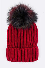 Load image into Gallery viewer, Mix Color EMMEZ Large Fur Pom Beanie