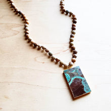 Load image into Gallery viewer, JASPER Necklace with Ocean Agate Pendant