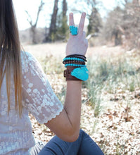 Load image into Gallery viewer, Bracelet Bar-Blue Turquoise Stackable Bracelet