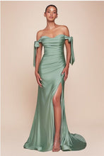 Load image into Gallery viewer, Luxury Strawberry Currant Stretch Jersey Sweetheart Gown