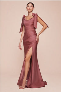 Luxury Strawberry Currant Stretch Jersey Sweetheart Gown