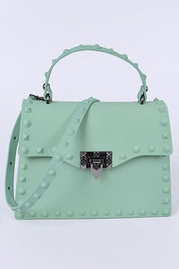 Lavender Matte Finish Studded Convertible Jelly Bag