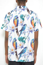 Load image into Gallery viewer, Men&#39;s White Tucan Parrot Print Resort Button Shirt