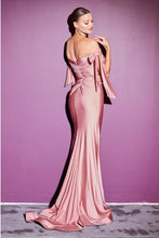 Load image into Gallery viewer, Rose Champagne Sweetheart Satin Mermaid Gown