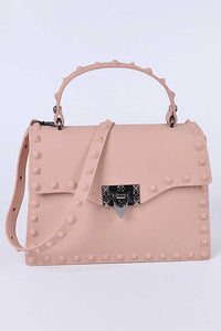 Lavender Matte Finish Studded Convertible Jelly Bag