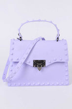 Load image into Gallery viewer, Pink Matte Finish Studded Convertible Jelly Bag