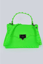 Load image into Gallery viewer, Pink Matte Finish Studded Convertible Jelly Bag