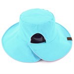 Load image into Gallery viewer, Solid Reversible Ponytail Bucket Hat