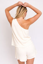 Load image into Gallery viewer, White Sleeveless One Shoulder Layered Top Romper