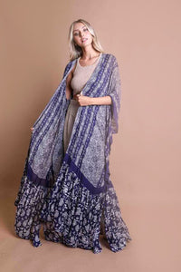 Beautiful Paisley Tapestry Free Flow Kimono Cardigan