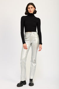 White Knit Turtleneck Long Sleeve Crop Top