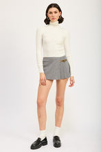 Load image into Gallery viewer, White Knit Turtleneck Long Sleeve Crop Top