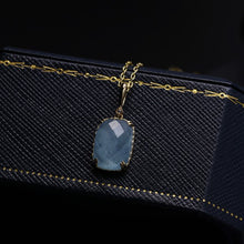 Load image into Gallery viewer, 9K SOLID GOLD AQUAMARINE PENDANT