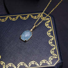 Load image into Gallery viewer, 9K SOLID GOLD AQUAMARINE PENDANT