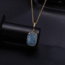 Load image into Gallery viewer, 9K SOLID GOLD AQUAMARINE PENDANT