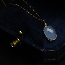 Load image into Gallery viewer, 9K SOLID GOLD AQUAMARINE PENDANT