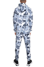 Load image into Gallery viewer, Men&#39;s Gray Long Sleeve Camo Hoodie Sweatsuit Set