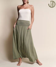 Load image into Gallery viewer, Soft Organic Taupe Bamboo Maxi Skirt w/Pockets