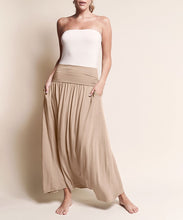 Load image into Gallery viewer, Soft Organic Taupe Bamboo Maxi Skirt w/Pockets