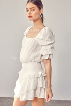 Load image into Gallery viewer, Puff Sleeve Smocked Waist Romper