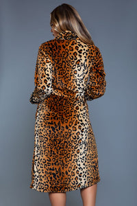 Ultra Soft Leopard Print Robe