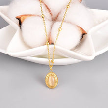 Load image into Gallery viewer, Oval Cat&#39;s Eye Necklace