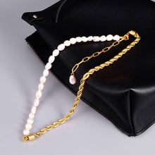 Load image into Gallery viewer, Freshwater Pearl and Chain Necklace