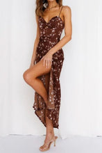 Load image into Gallery viewer, Satin floral maxi dress