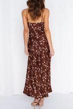 Load image into Gallery viewer, Satin floral maxi dress
