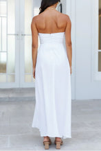 Load image into Gallery viewer, White Ruched Off-Shoulder Maxi Dress