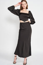 Load image into Gallery viewer, BIAS CUT MAXI SKIRT WITH SLIT