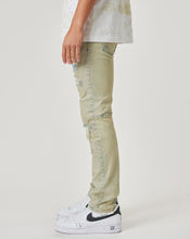 Load image into Gallery viewer, Men&#39;s Distressed Light Sand Slim Fit Denim Jeans