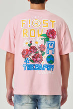 Load image into Gallery viewer, Men&#39;s Pink Flower Embroidered Puff Tee