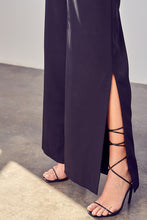 Load image into Gallery viewer, Glam Black Deep V Neck Wide Leg Jumpsuit