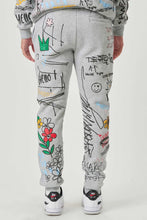 Load image into Gallery viewer, Men&#39;s Gray All Over Graphic Print Jogger Pants