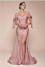 Load image into Gallery viewer, Rose Champagne Sweetheart Satin Mermaid Gown