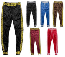 Load image into Gallery viewer, Men&#39;s Black/Gold Velour Status Detail Jogger Pants