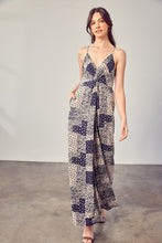 Load image into Gallery viewer, Navy Blue Boho Paisley Printed Cami Jumpsuit