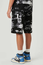 Load image into Gallery viewer, Allover Hand Doodling Puff Print Shorts