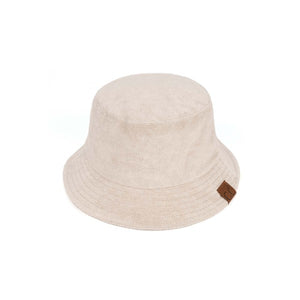 Trendy Pink Foldable Terry Cloth Bucket Hat