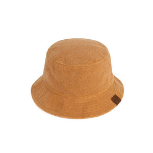 Trendy Pink Foldable Terry Cloth Bucket Hat