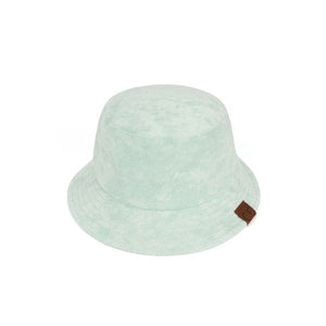 Trendy Pink Foldable Terry Cloth Bucket Hat