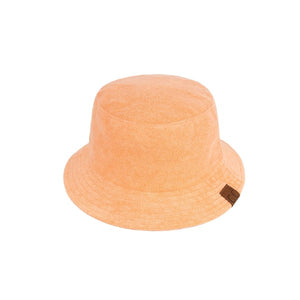 Trendy Pink Foldable Terry Cloth Bucket Hat