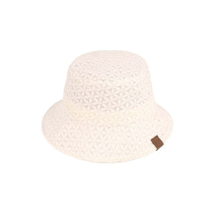 Stylish Eyelet Knit Bucket Hat