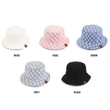 Load image into Gallery viewer, Trendy Checkered Terry Cloth Bucket