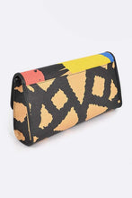 Load image into Gallery viewer, Artsy Printed Yellow Wristlet Clutch