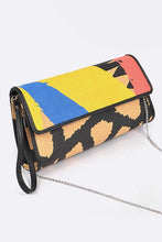 Load image into Gallery viewer, Artsy Printed Yellow Wristlet Clutch