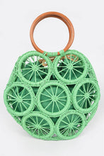 Load image into Gallery viewer, Bamboo Green Weaved Cording Summer Clutch Handbag